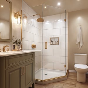 12x24-RunningBond-Corner Shower-GlossWhite