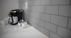 Gray Tile Backsplash