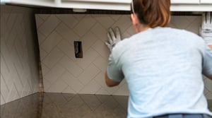Six3Tile_Installation_Backsplash Panel Placement with Lightbox