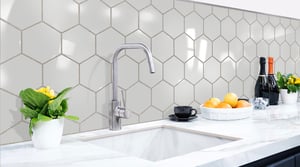 Six3Tile_KitchenBacksplash4HexagonPassiveGray_GrayGrout_KitchenSink